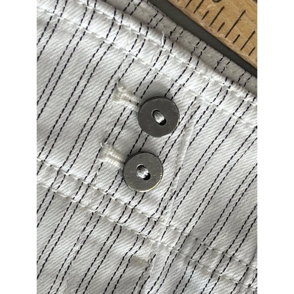 Pilcro and the Letterpress High Rise Skinny Pants Women 30 Stripe White Preppy - Picture 5 of 11